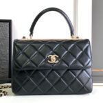 Chanel Flap Bag With Top Handle A92236 Black